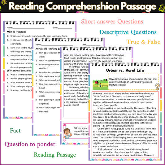 Urban vs. Rural Life | Reading Comprehension Passage and Questions