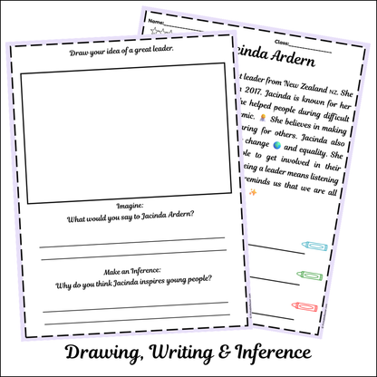 Jacinda Ardern | Short Reading Comprehension Creative Worksheet