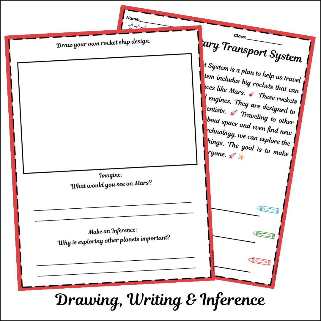 Interplanetary Transport System | Short Reading Comprehension Creative Worksheet