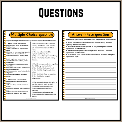 Reproductive rights: Should minors have access to reproductive health services? | Debate Case Study Worksheet