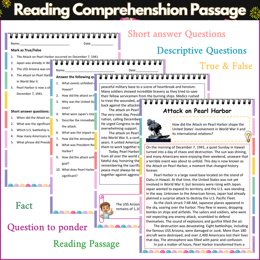 Attack on Pearl Harbor | Reading Comprehension Passage and Questions