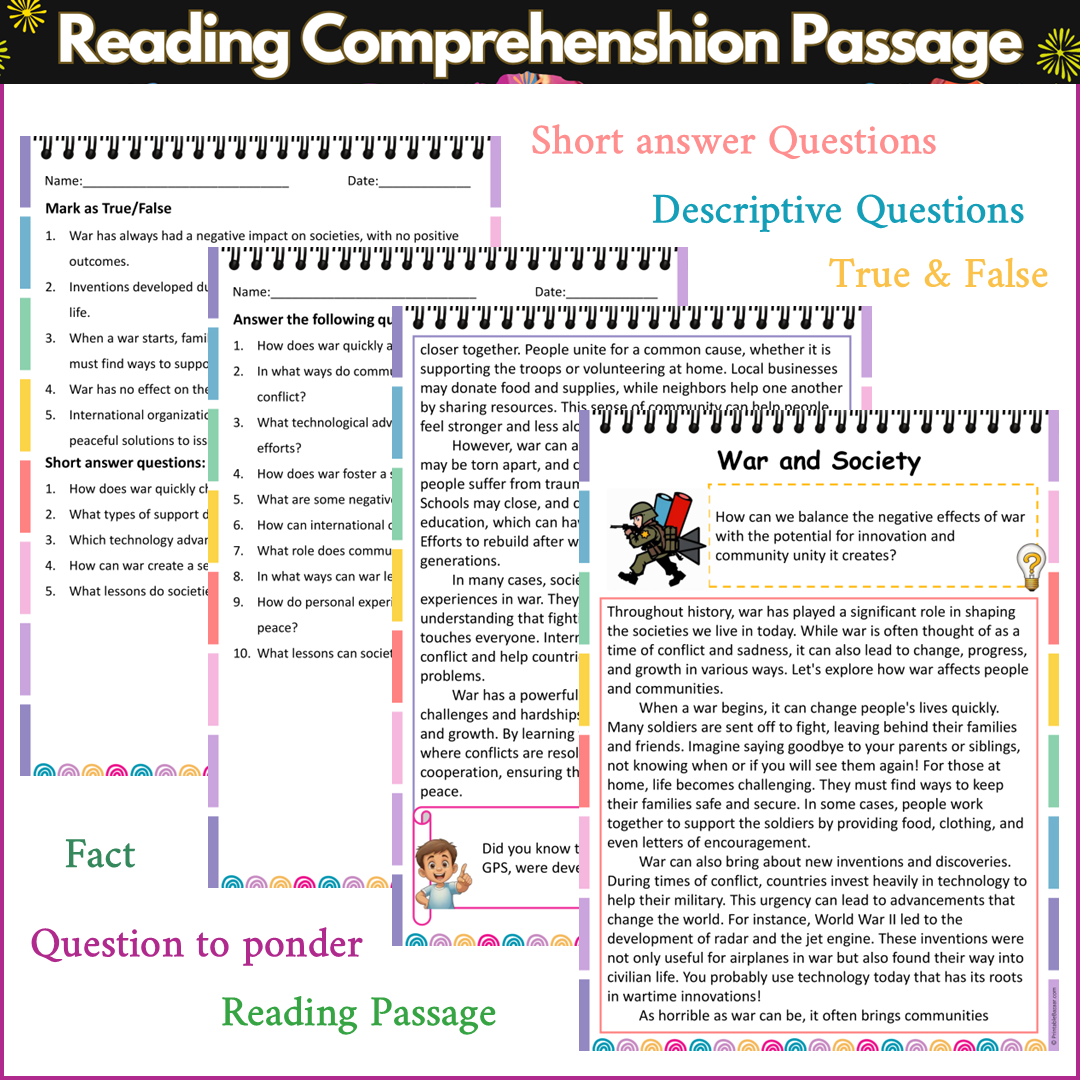 War and Society | Reading Comprehension Passage and Questions