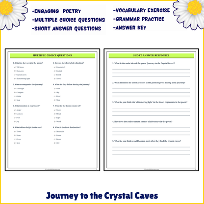 Journey to the Crystal Caves | Poem Grammar Worksheet Printable Activity