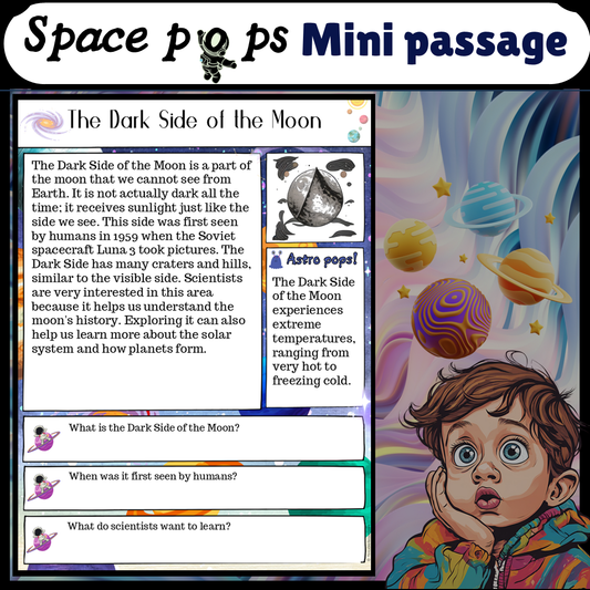 The Dark Side of the Moon | Space Pops Reading Passage and Questions