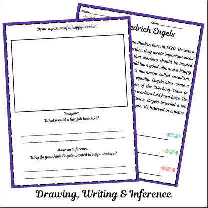 Friedrich Engels | Short Reading Comprehension Creative Worksheet