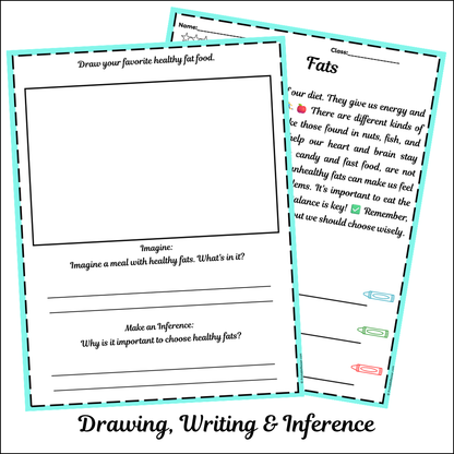 Fats | Short Reading Comprehension Creative Worksheet