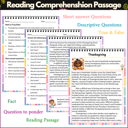 Thanksgiving | Reading Comprehension Passage and Questions