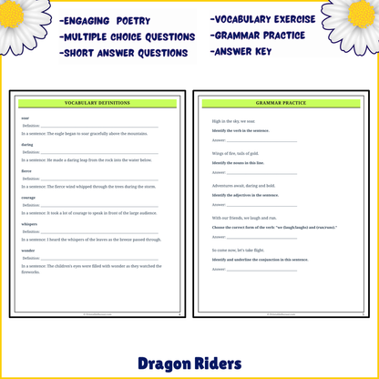 Dragon Riders | Poem Grammar Worksheet Printable Activity