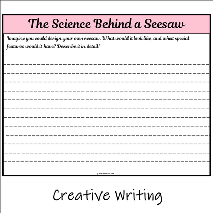 The Science Behind a Seesaw | Main Idea and Supporting Details Reading Passage and Questions