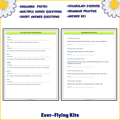 Ever-Flying Kite | Poem Grammar Worksheet Printable Activity