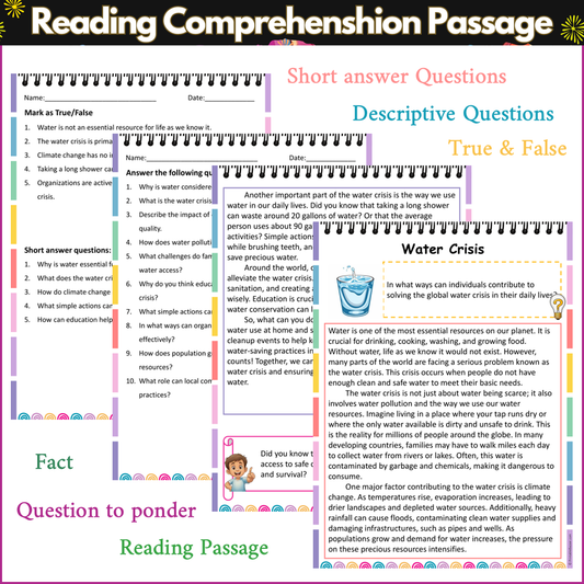 Water Crisis | Reading Comprehension Passage and Questions