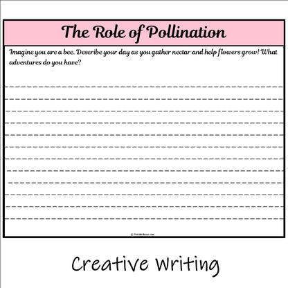 The Role of Pollination | Main Idea and Supporting Details Reading Passage and Questions