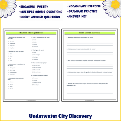 Underwater City Discovery | Poem Grammar Worksheet Printable Activity