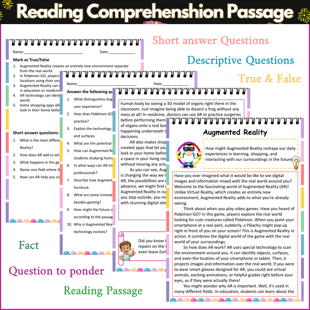 Augmented Reality | Reading Comprehension Passage and Questions