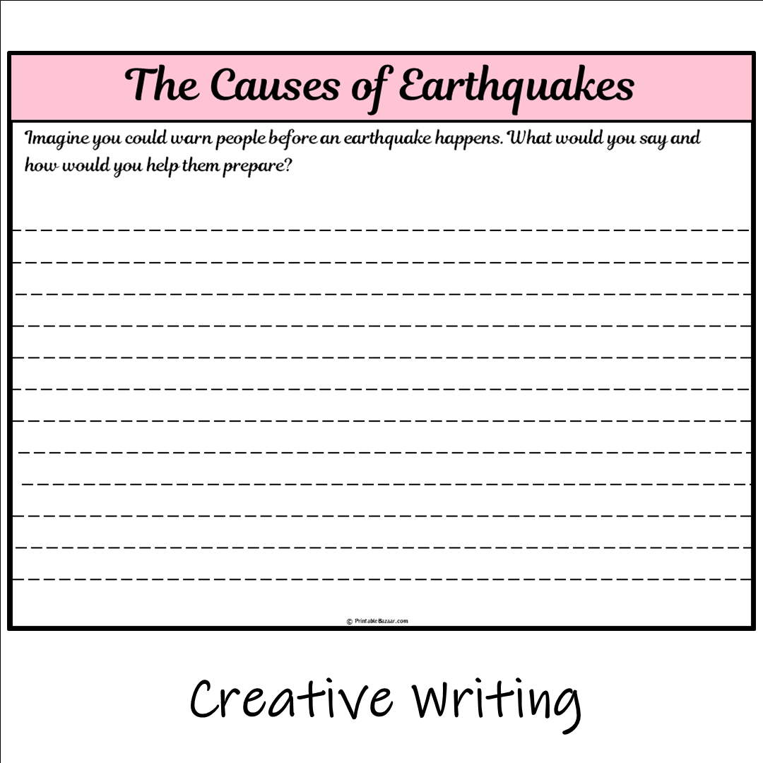 The Causes of Earthquakes | Main Idea and Supporting Details Reading Passage and Questions