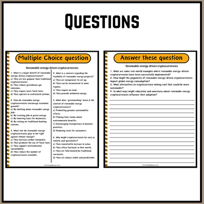 Renewable energy-driven cryptocurrencies | Debate Case Study Worksheet