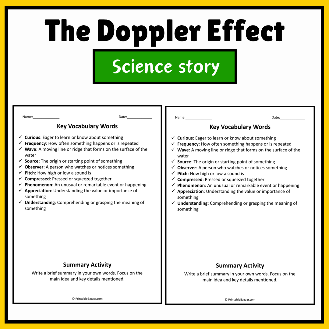 The Doppler Effect | Science Story Reading Comprehension Activity