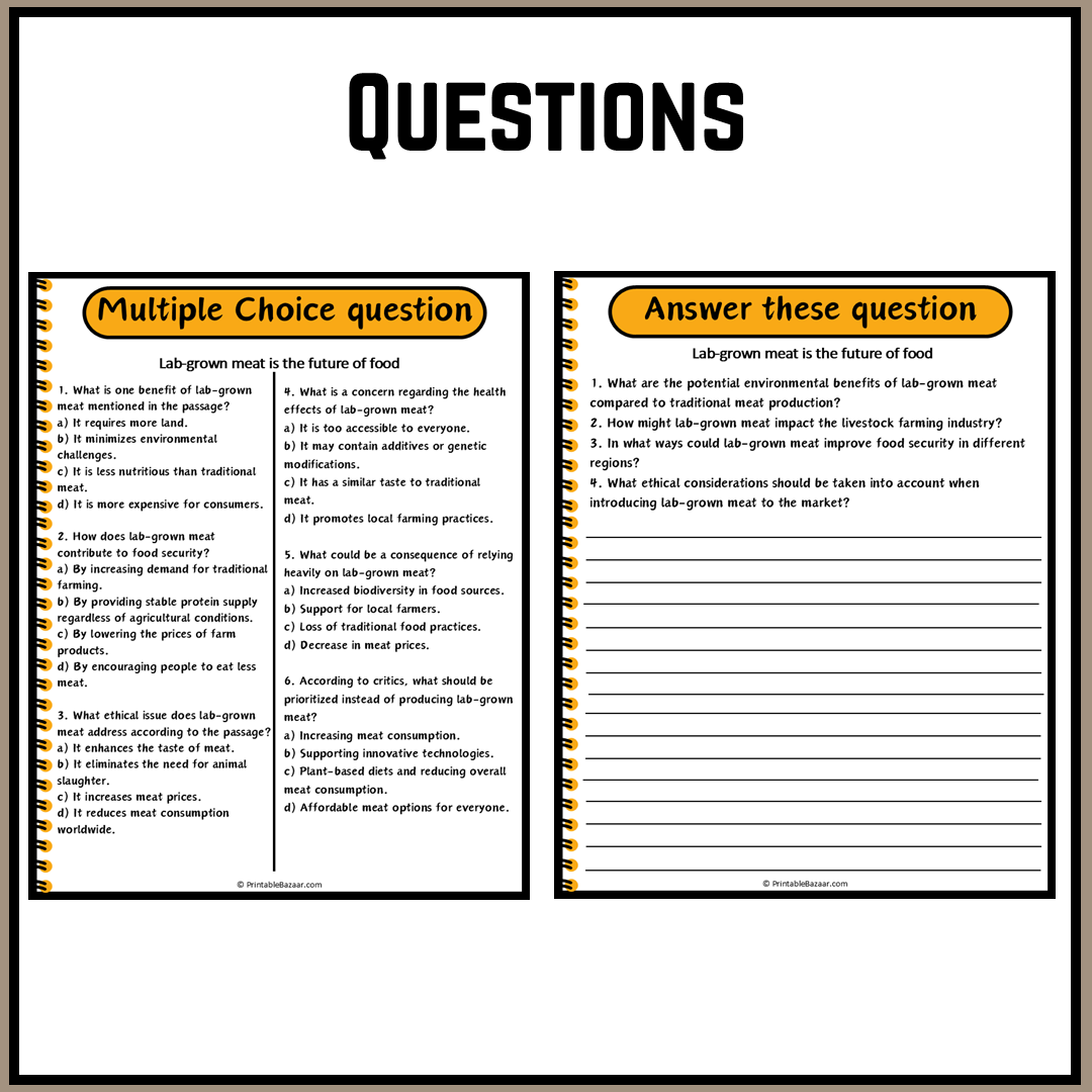 Lab-grown meat is the future of food | Debate Case Study Worksheet