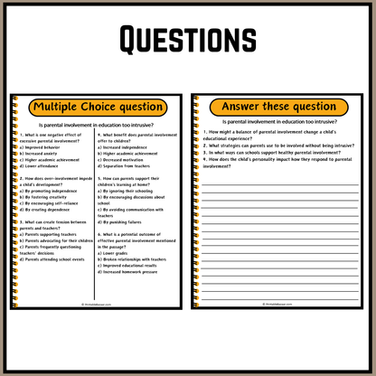 Is parental involvement in education too intrusive? | Debate Case Study Worksheet