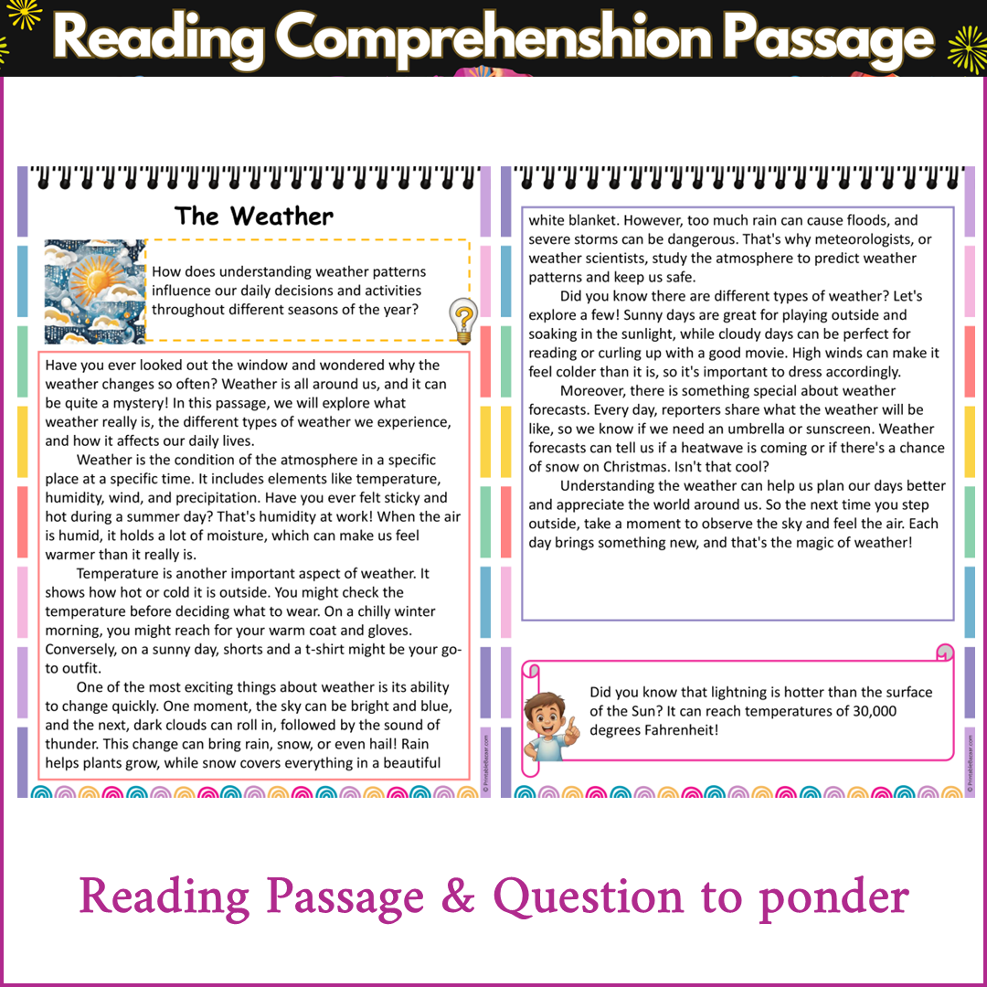 The Weather | Reading Comprehension Passage and Questions