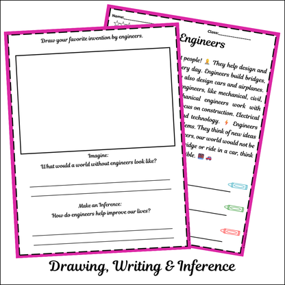 Engineers | Short Reading Comprehension Creative Worksheet