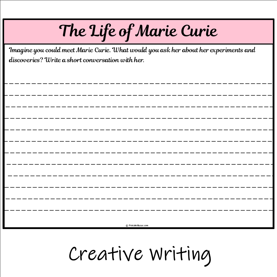 The Life of Marie Curie | Main Idea and Supporting Details Reading Passage and Questions