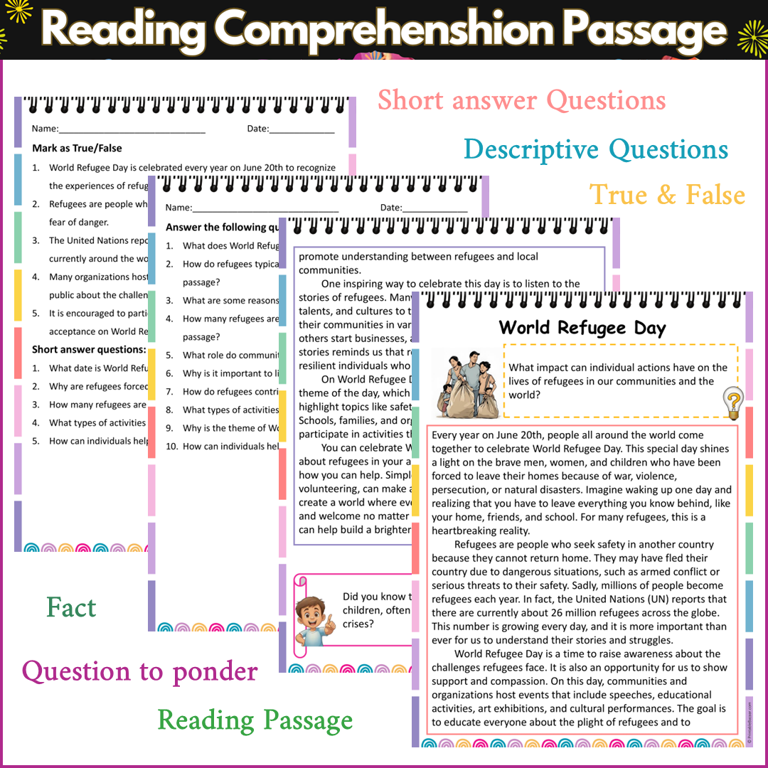 World Refugee Day | Reading Comprehension Passage and Questions