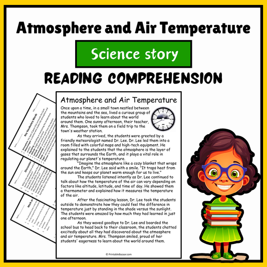 Atmosphere and Air Temperature | Science Story Reading Comprehension Activity