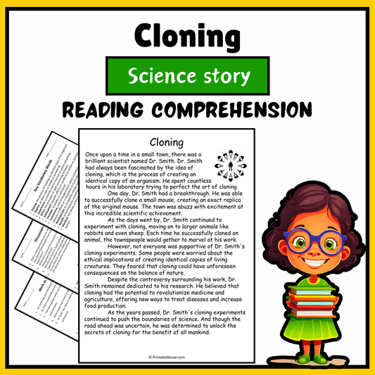 Cloning | Science Story Reading Comprehension Activity
