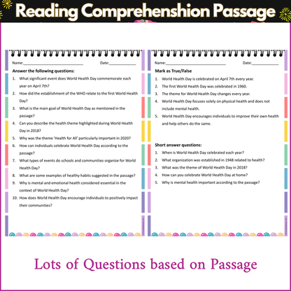 World Health Day | Reading Comprehension Passage and Questions