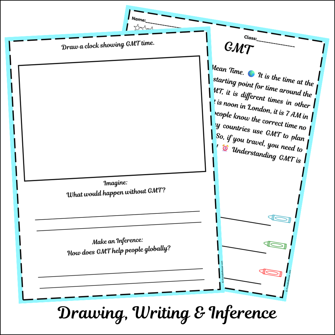 GMT | Short Reading Comprehension Creative Worksheet