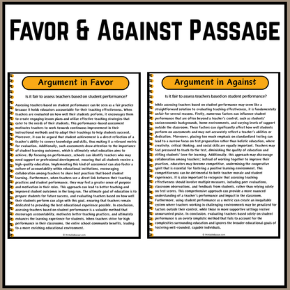Is it fair to assess teachers based on student performance? | Debate Case Study Worksheet