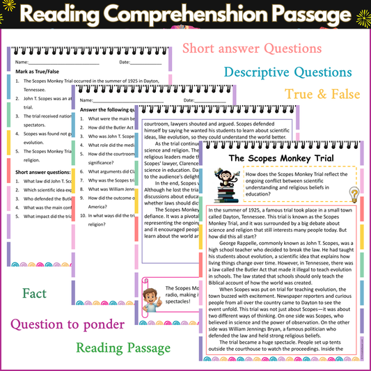 The Scopes Monkey Trial | Reading Comprehension Passage and Questions