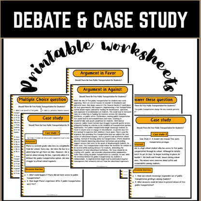 Should There Be Free Public Transportation for Students? | Debate Case Study Worksheet