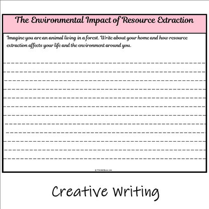 The Environmental Impact of Resource Extraction | Main Idea and Supporting Details Reading Passage and Questions