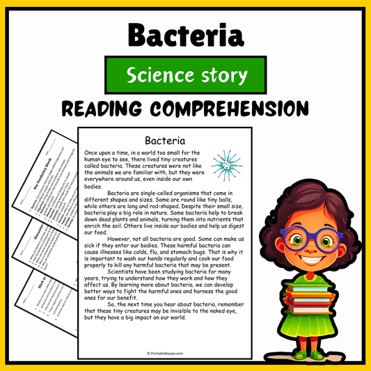 Bacteria | Science Story Reading Comprehension Activity