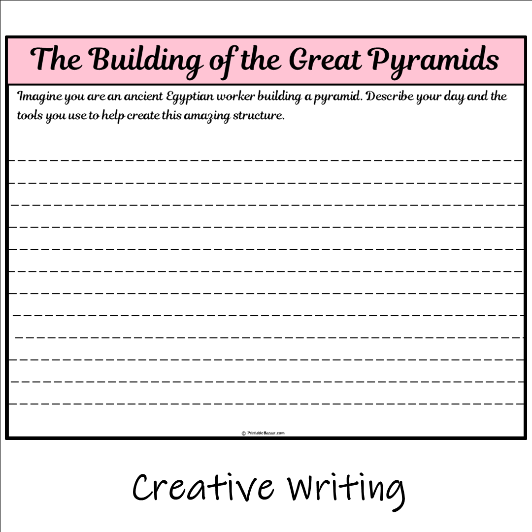 The Building of the Great Pyramids | Main Idea and Supporting Details Reading Passage and Questions