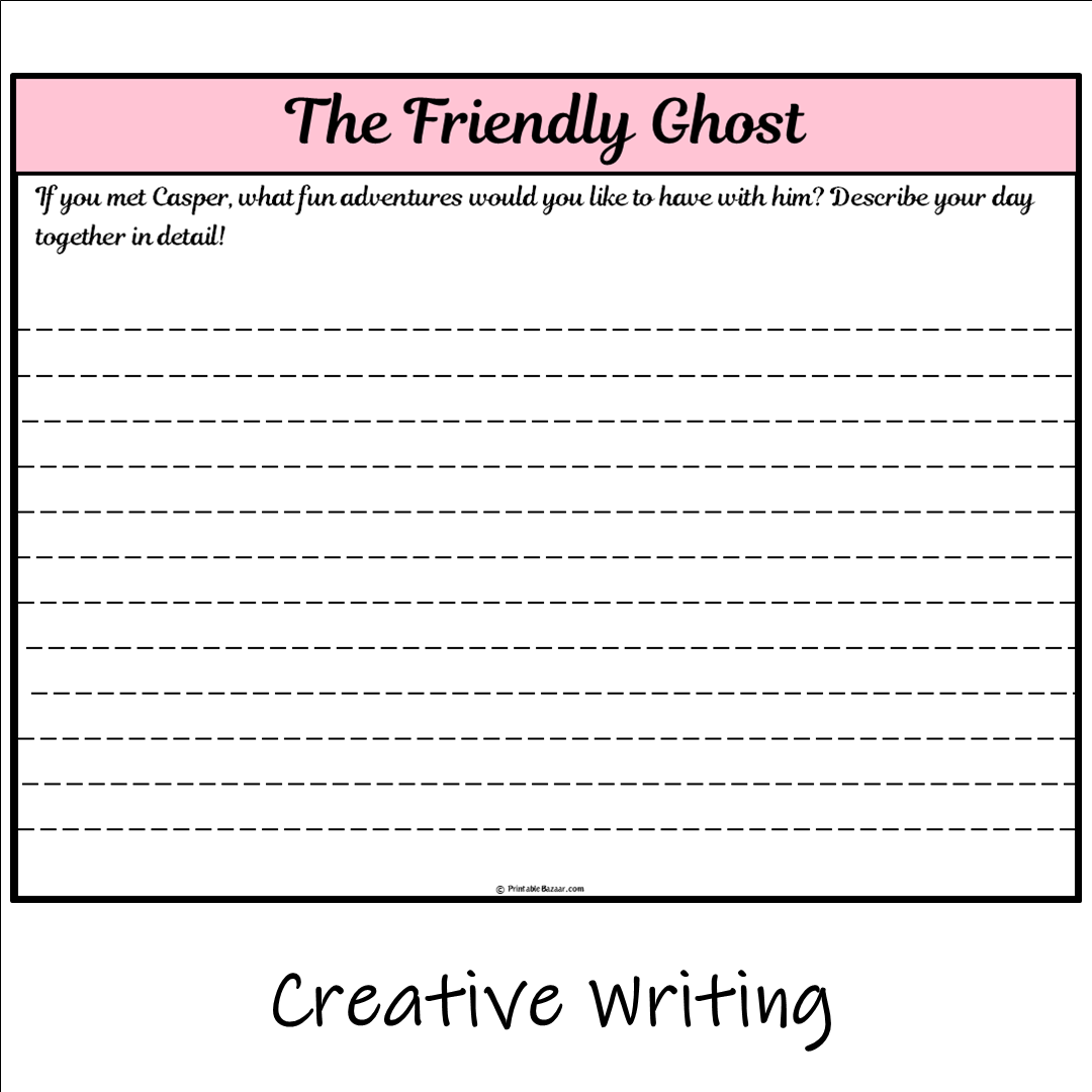 The Friendly Ghost | Main Idea and Supporting Details Reading Passage and Questions