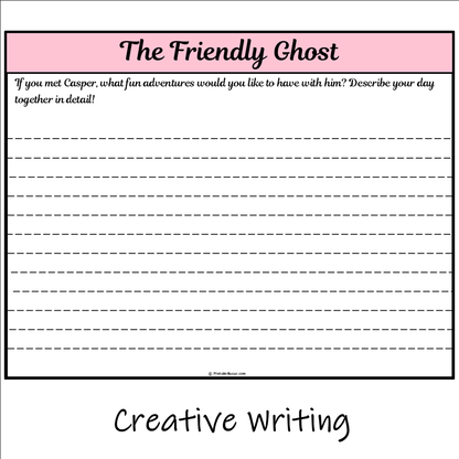 The Friendly Ghost | Main Idea and Supporting Details Reading Passage and Questions