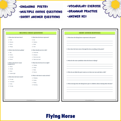 Flying Horse | Poem Grammar Worksheet Printable Activity