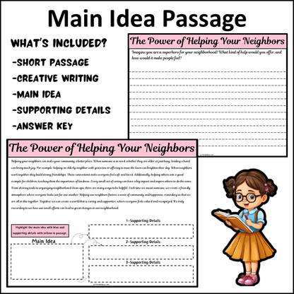 The Power of Helping Your Neighbors | Main Idea and Supporting Details Reading Passage and Questions