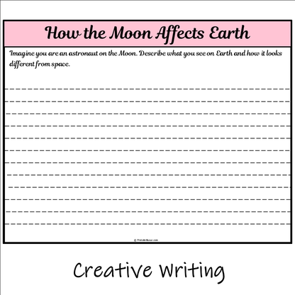 How the Moon Affects Earth | Main Idea and Supporting Details Reading Passage and Questions