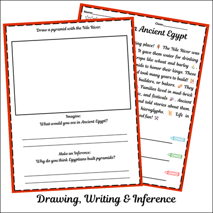 Life in Ancient Egypt | Short Reading Comprehension Creative Worksheet