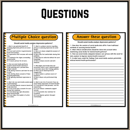 Should social media analyze depression patterns? | Debate Case Study Worksheet