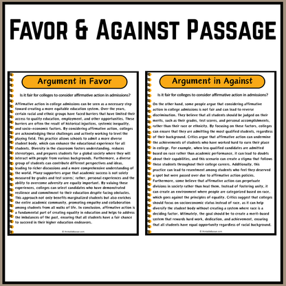 Is it fair for colleges to consider affirmative action in admissions? | Debate Case Study Worksheet