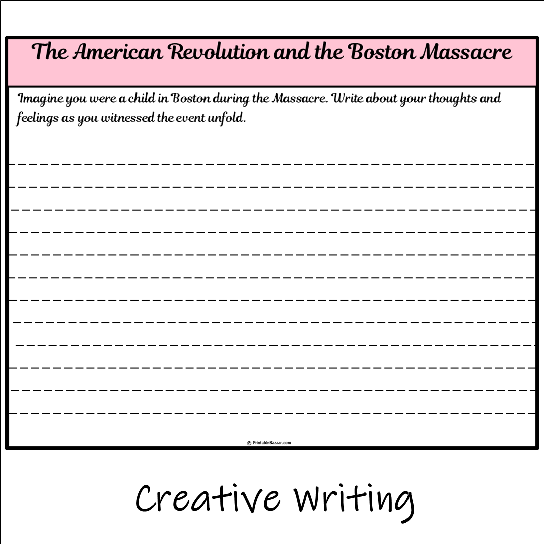 The American Revolution and the Boston Massacre | Main Idea and Supporting Details Reading Passage and Questions