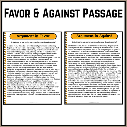 Is it ethical to use performance-enhancing drugs in sports? | Debate Case Study Worksheet