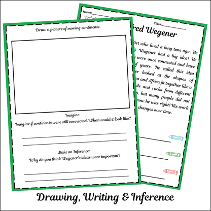 Alfred Wegener | Short Reading Comprehension Creative Worksheet