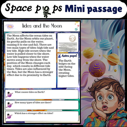 Tides and the Moon | Space Pops Reading Passage and Questions