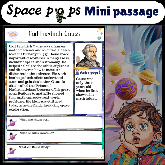 Carl Friedrich Gauss | Space Pops Reading Passage and Questions